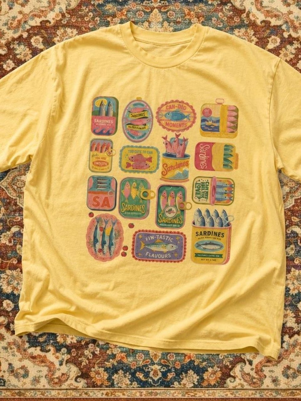 Gildan Yellow Sardine Graphic Short Sleeve Tee